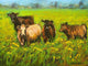 Tile Mural Contemporary Landscape Cow Study Ricky Schembri, 6"x8", Matte