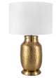 Nuloom Hammered Iron Cotton Shade Brass Finish 3-Way Switch Table Lamp, 23"