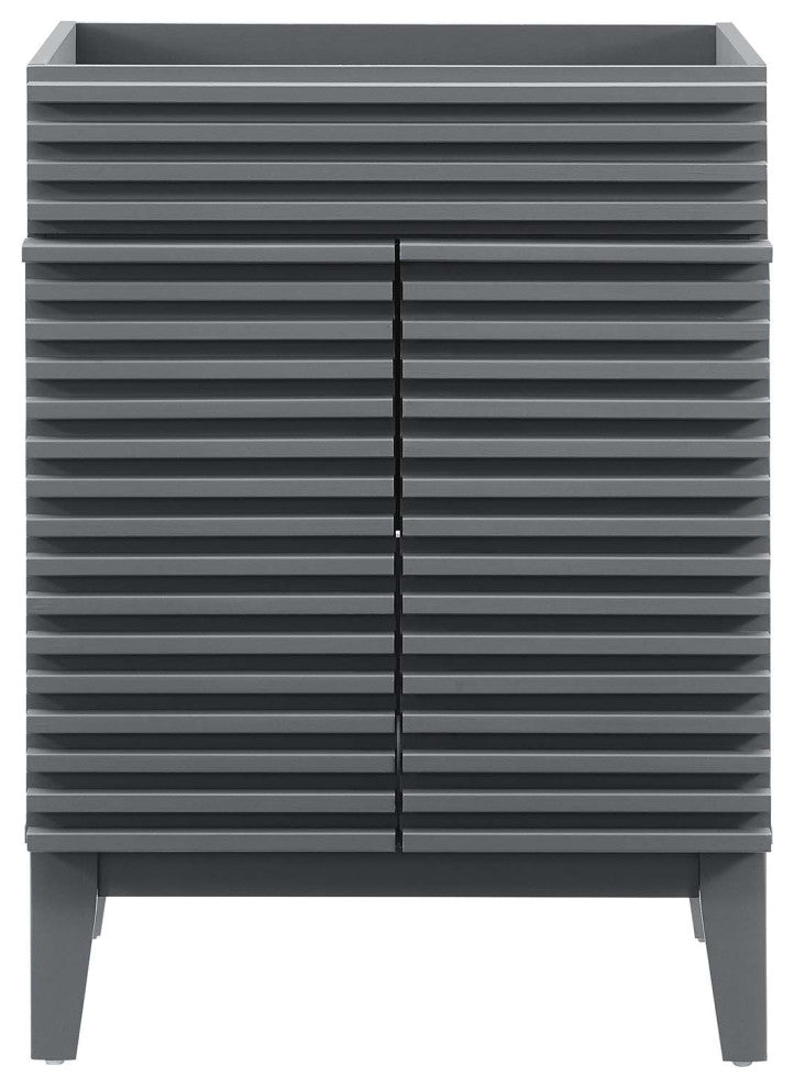 Render Bathroom Vanity Cabinet, Sink Basin Not Included, Gray