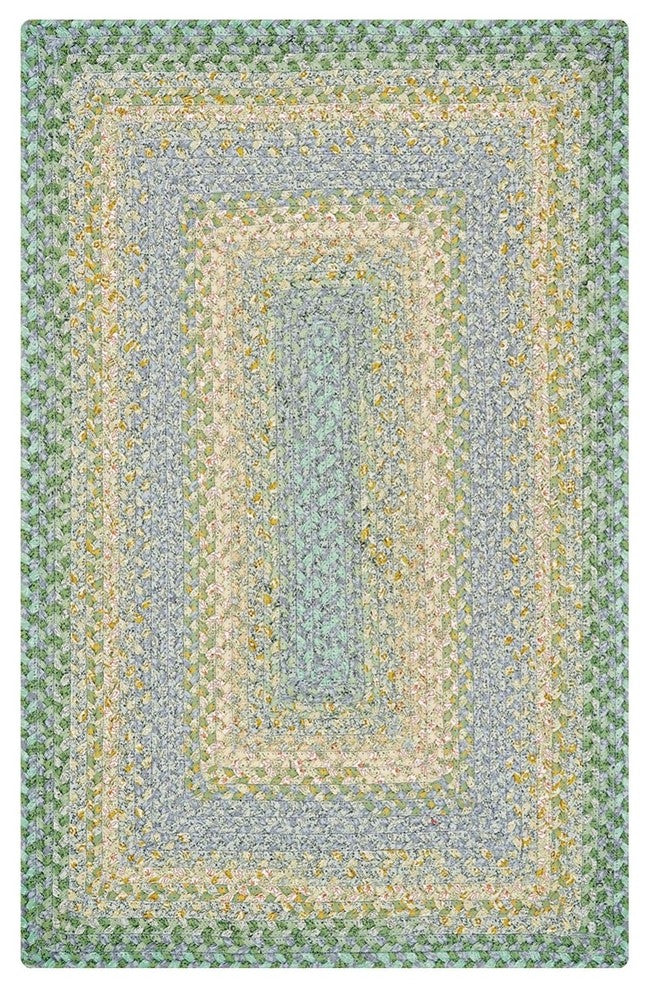 Homespice Decor Baja Blue Cotton Braided Rug 4' x 6' (Rectangle)