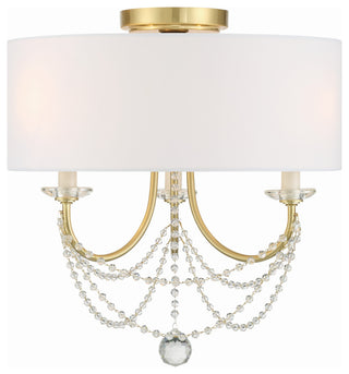 Delilah 3-Light Aged Brass Mini Chandelier