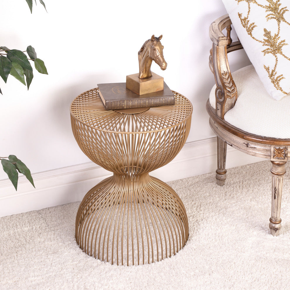 Butler Nicholas Iron Cage Bunching Table, Gold