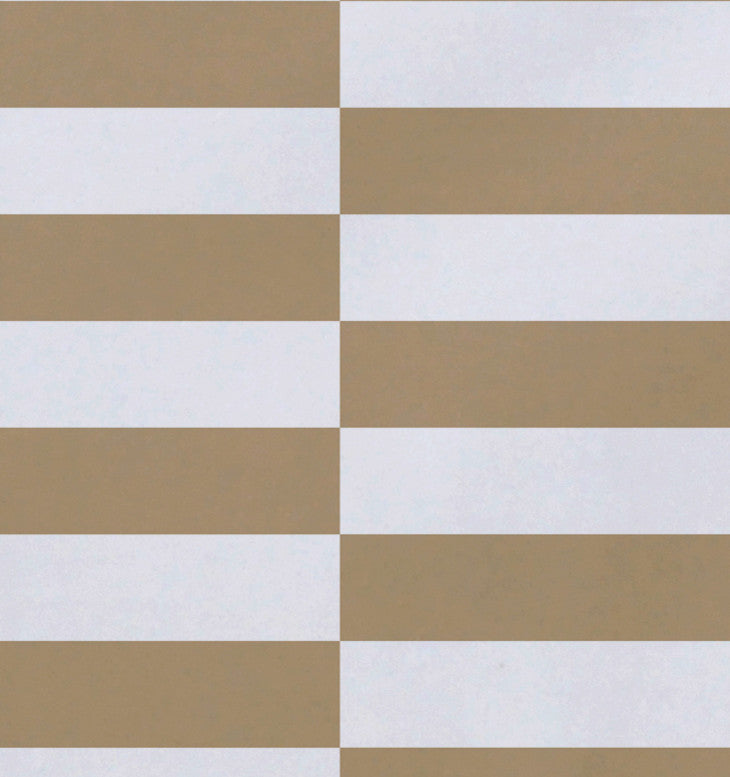 Stair Stepping Stripes Print Placement, Khaki, Set of 4
