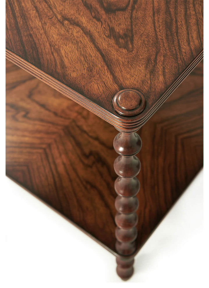 Modern Walnut Lamp Table