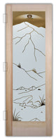 Interior Prehung Door or Interior Slab Door - Mountains Foliage - Douglas...