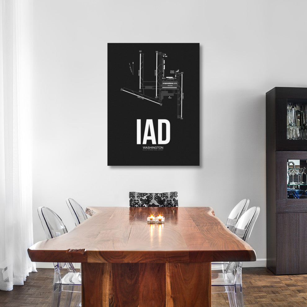 "IAD Washington Airport Black" Fine Art Print