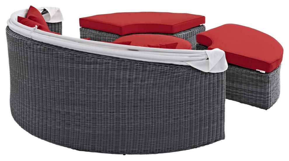 Summon Canopy Outdoor Patio Sunbrella Modern Daybed