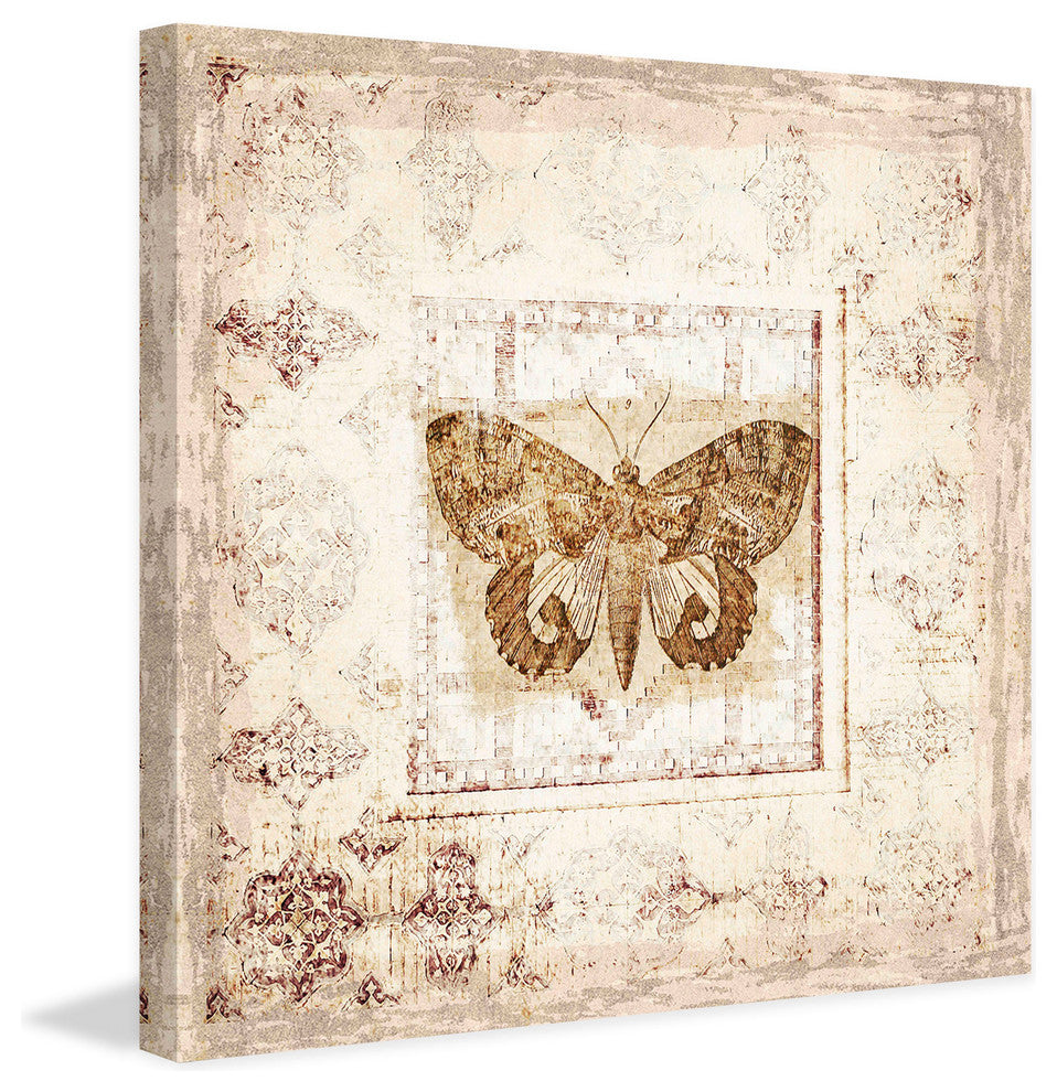 "Antique Butterfly I" Painting Print on Canvas by Irena Orlov