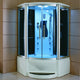 Corner Steam Shower with Jetted Tub, 48"