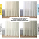 Antigua Off White Striped Linen Sheer Curtain Single Panel, 50"x84"