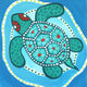 Marmont Hill, "Funky Turtle" by Nicola Joyner Painting on Wrapped Canvas, 18x18