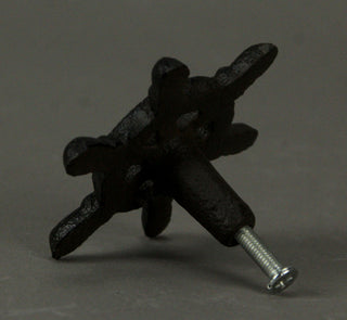 Dark Brown Cast Iron Nautical Ship Wheel Drawer Pulls or Cabinet Knobs Set of 1