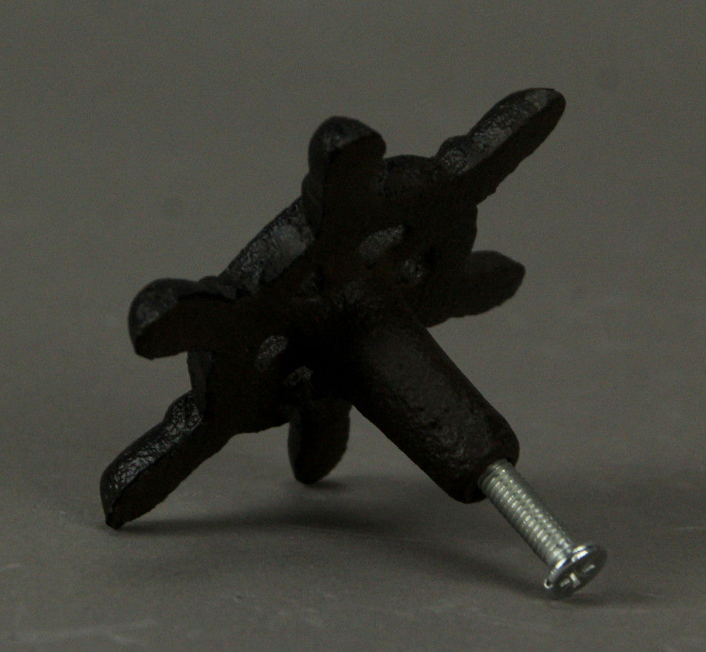 Dark Brown Cast Iron Nautical Ship Wheel Drawer Pulls or Cabinet Knobs Set of 1