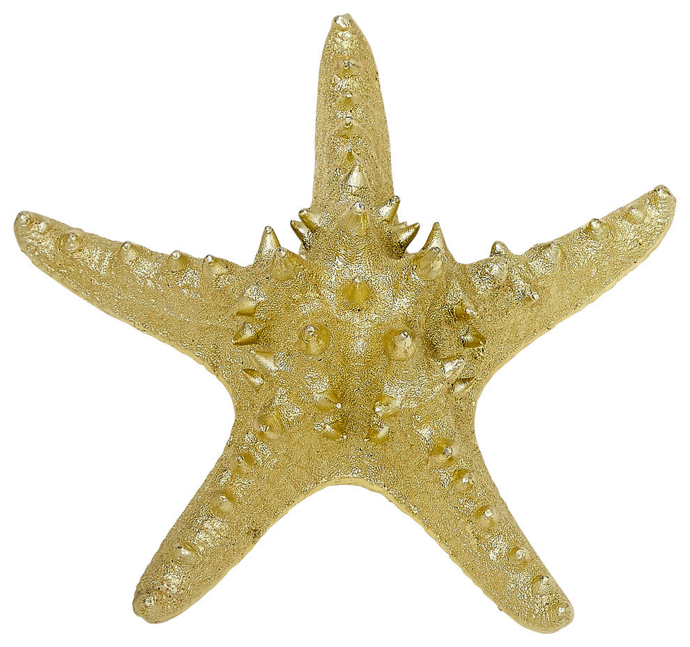 Metallic Knobby Starfish, Set of 3, Gold