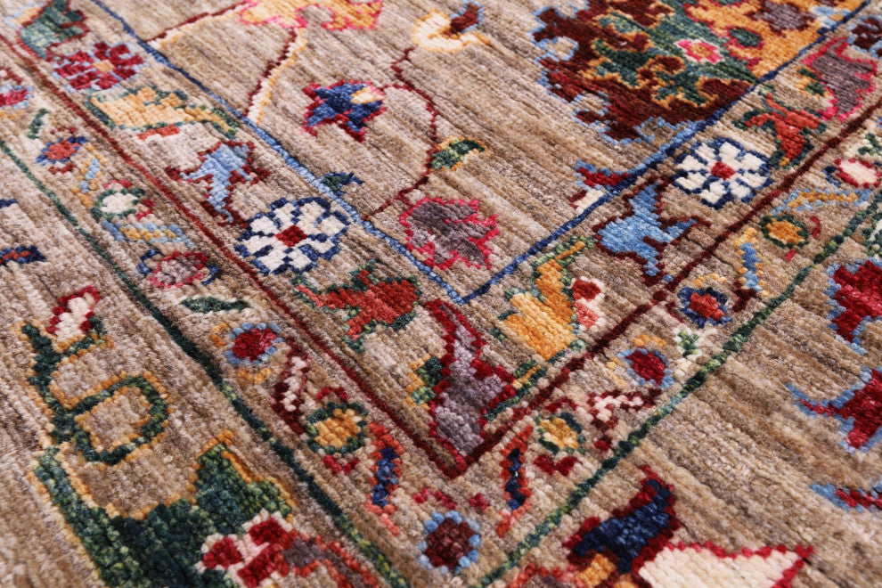 6' 7" X 9' 10" Persian Tabriz Hand Knotted Rug - Q12851