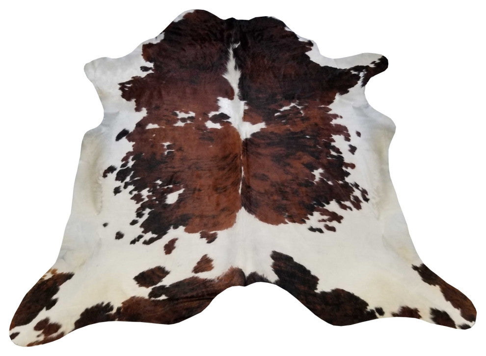 6 Ft Tri-Colored Brindled Cowhide Rug