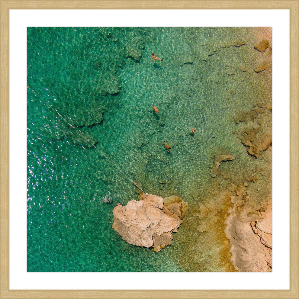 "Green Waves" Framed Print by Karolis Janulis