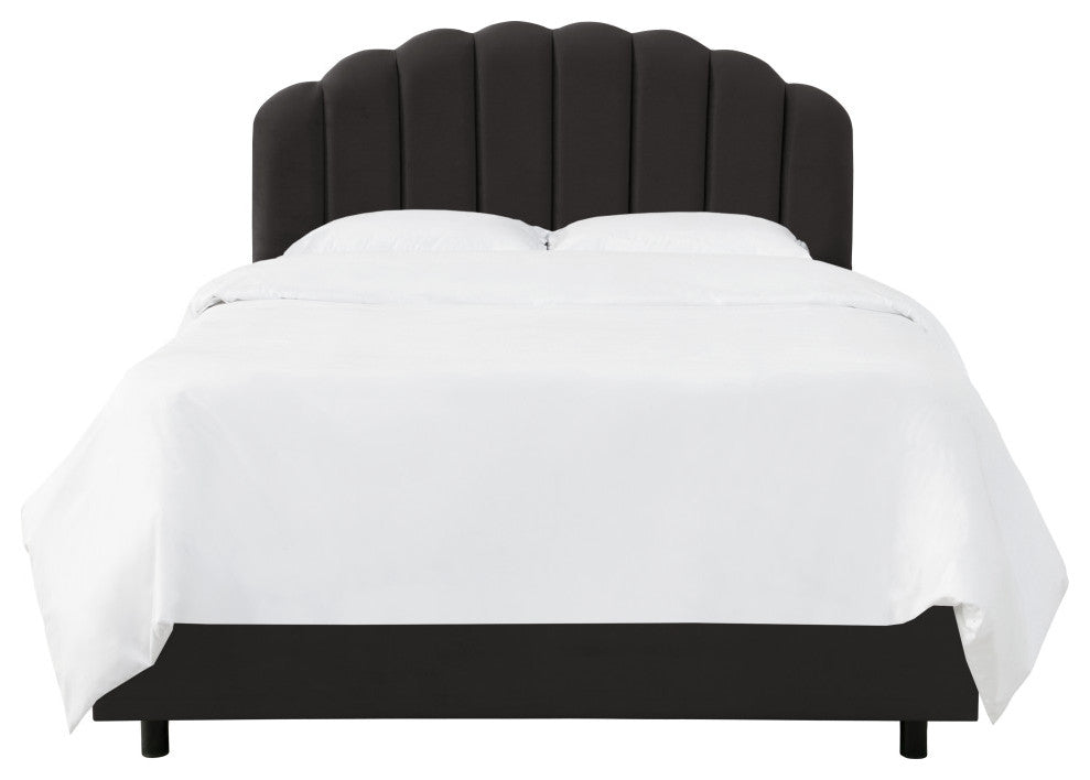Bed, Velvet Black, Full