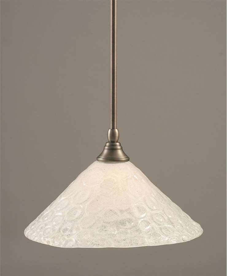 Toltec Lighting Stem Mini Pendant, 12" Italian Bubble Glass
