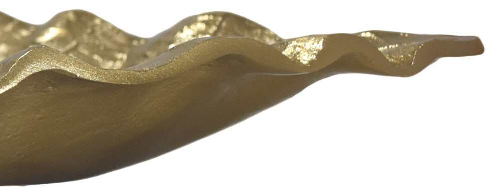 Handmade Decorative Aluminium Tray, Gold Color Coated