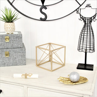 Metal Cube Table Decor, Gold