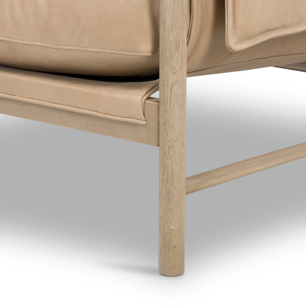 Harrison Chair Palermo Nude, Yucca Parawood, Brushed Silver