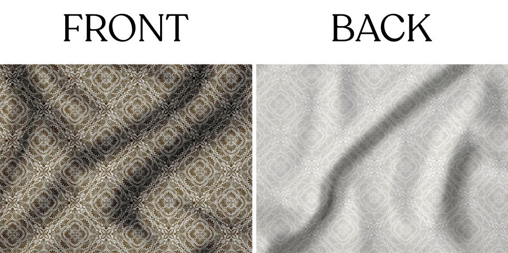 Delara GOTS Organic Cotton Floral Reversible Print Duvet Cover Set, King(108"x92