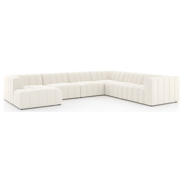 Langham Channeled 6pc Laf Chaise Secti