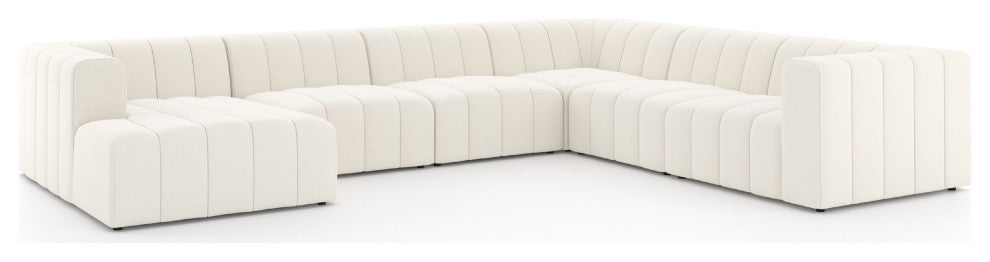 Langham Channeled 6pc Laf Chaise Secti