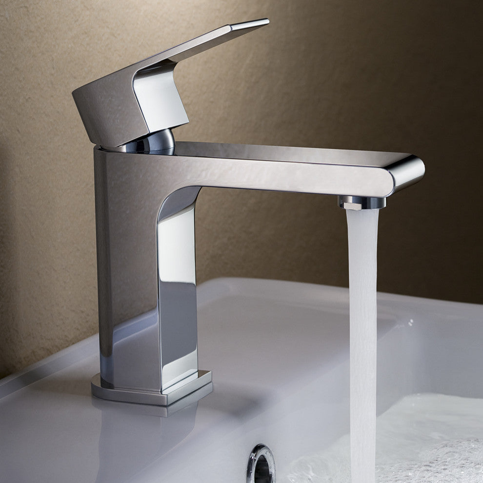 Fresca Allaro Single Hole Mount Bathroom Vanity Faucet, Chrome