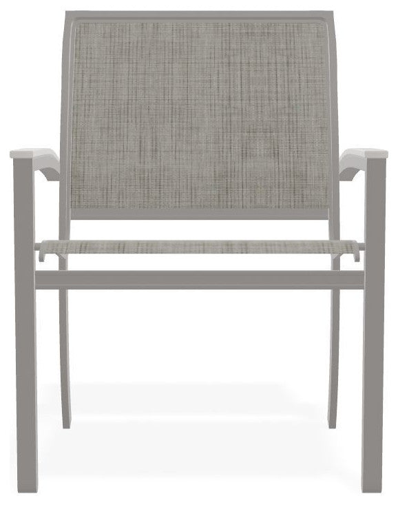 Bazza Sling Stackable Outdoor Dining Chair, Smoke/Warm Gray