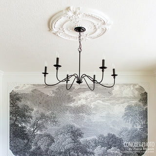 20 1/8"OD x 3 7/8"ID x 1 7/8"P Berkshire Ceiling Medallion