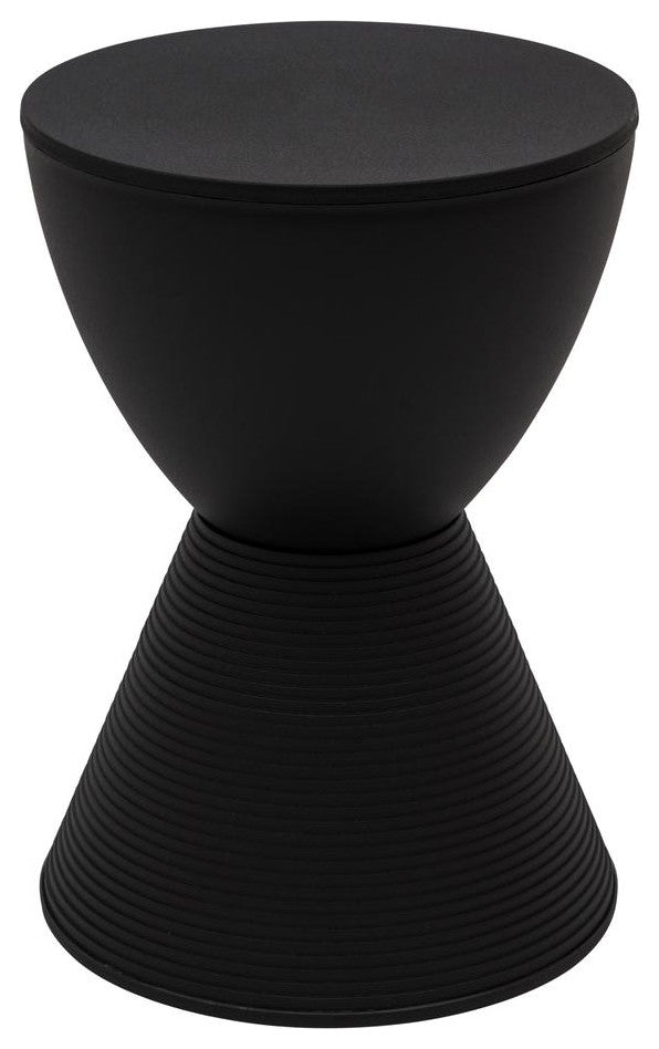 LeisureMod Modern Round  Boyd Side Table BS12BL