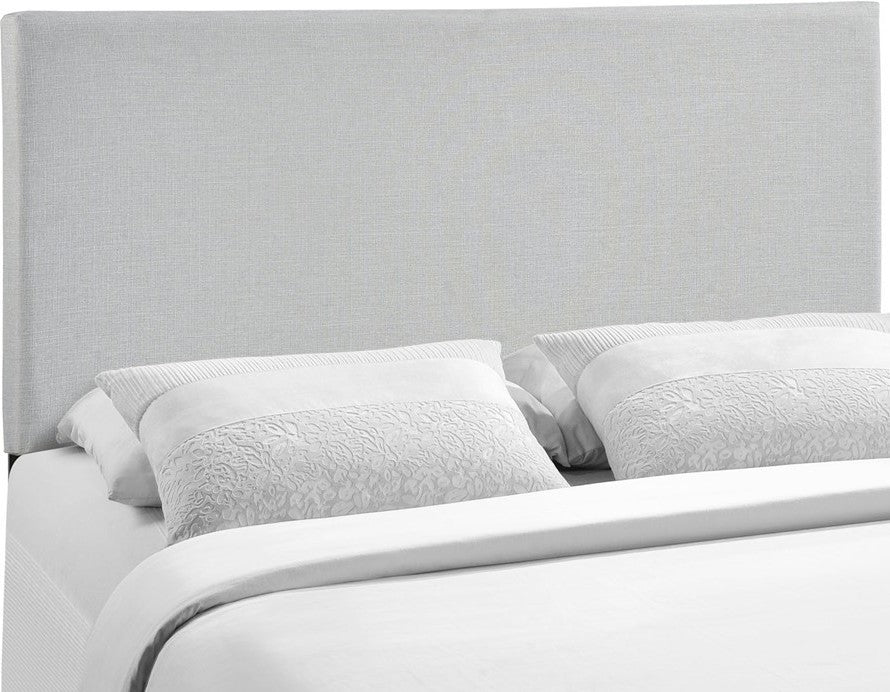 Region Queen Upholstered Headboard, Sky Gray