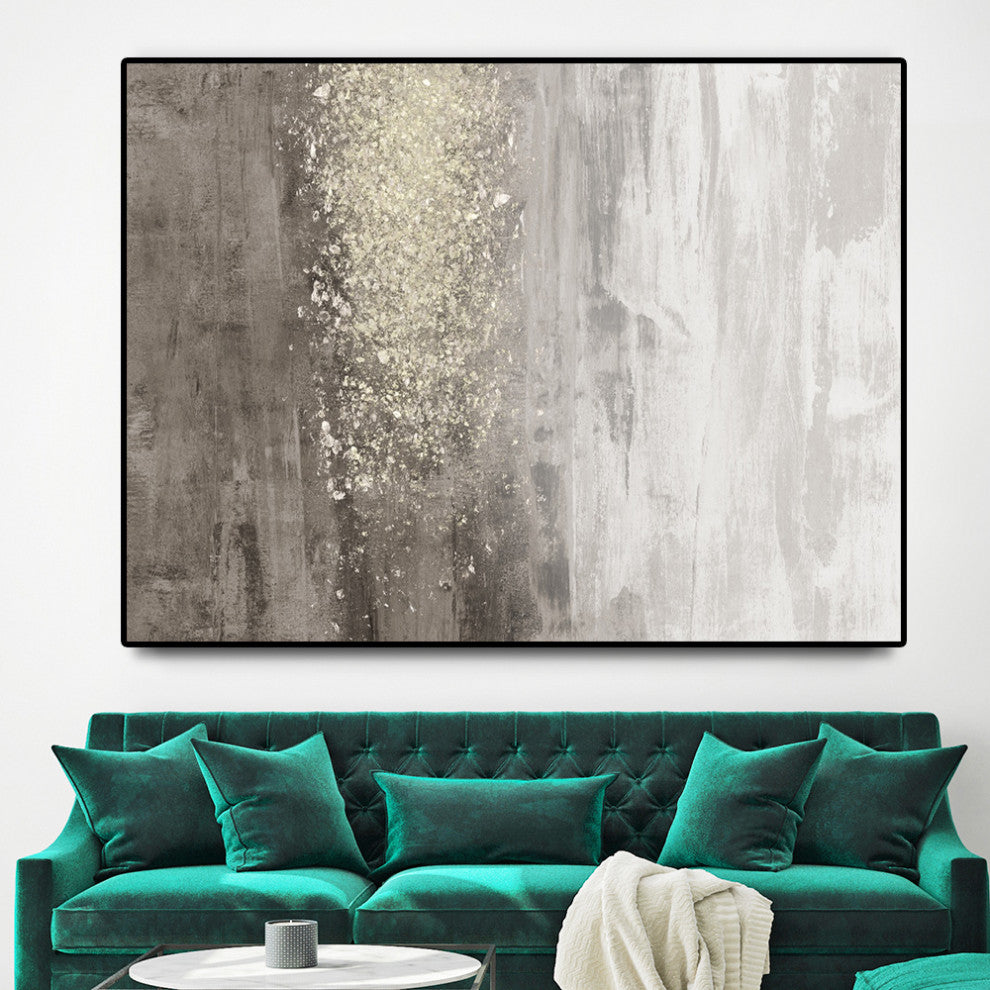 "Glitter Rain II" Oversized Framed Canvas, 60" x 40"
