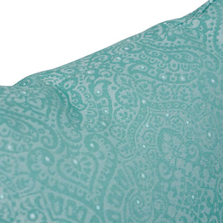 17" Jacquard Throw Pillows With Inserts, Set of 2, Mabul Seaglass