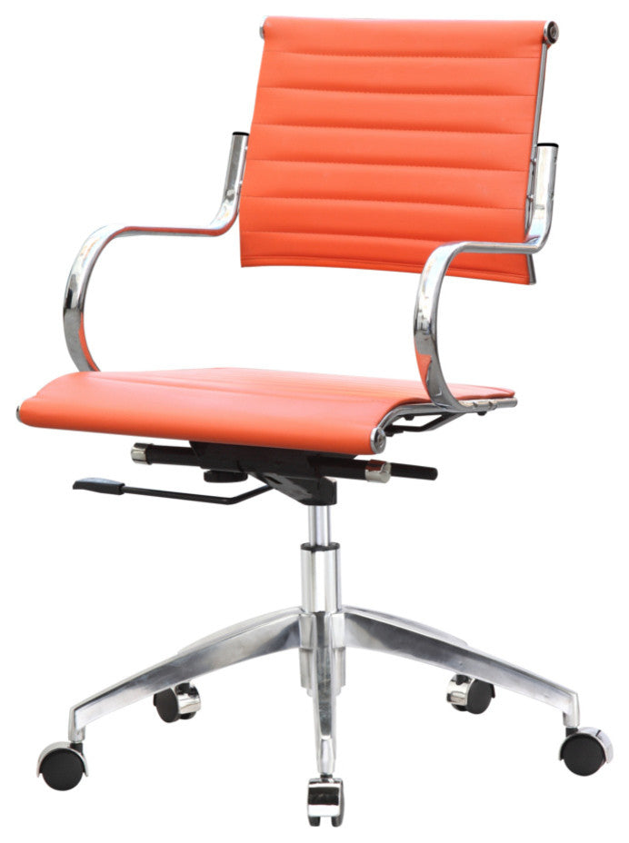 Classics Flees Office Chair Mid Back, Orange