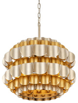 Swoon 3-Lt Pendant - Antique Gold/Gold Dust