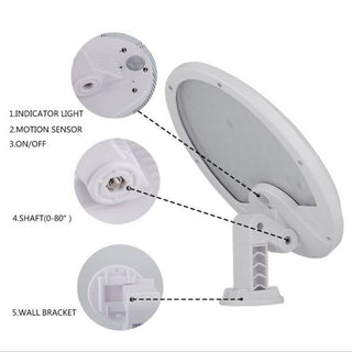 160Â° Motion Activated Outdoor Integrated LED Solar Security Flood Light, Warm Wh