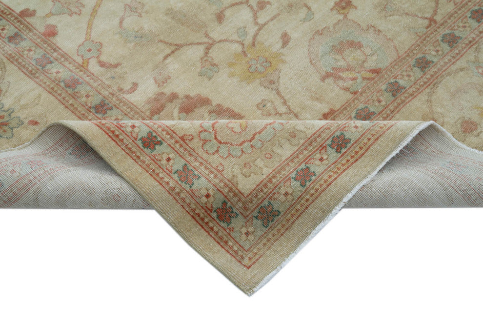 Rug N Carpet - Handmade Oriental 8' 9" x 11' 11" Soft Oushak Area Rug