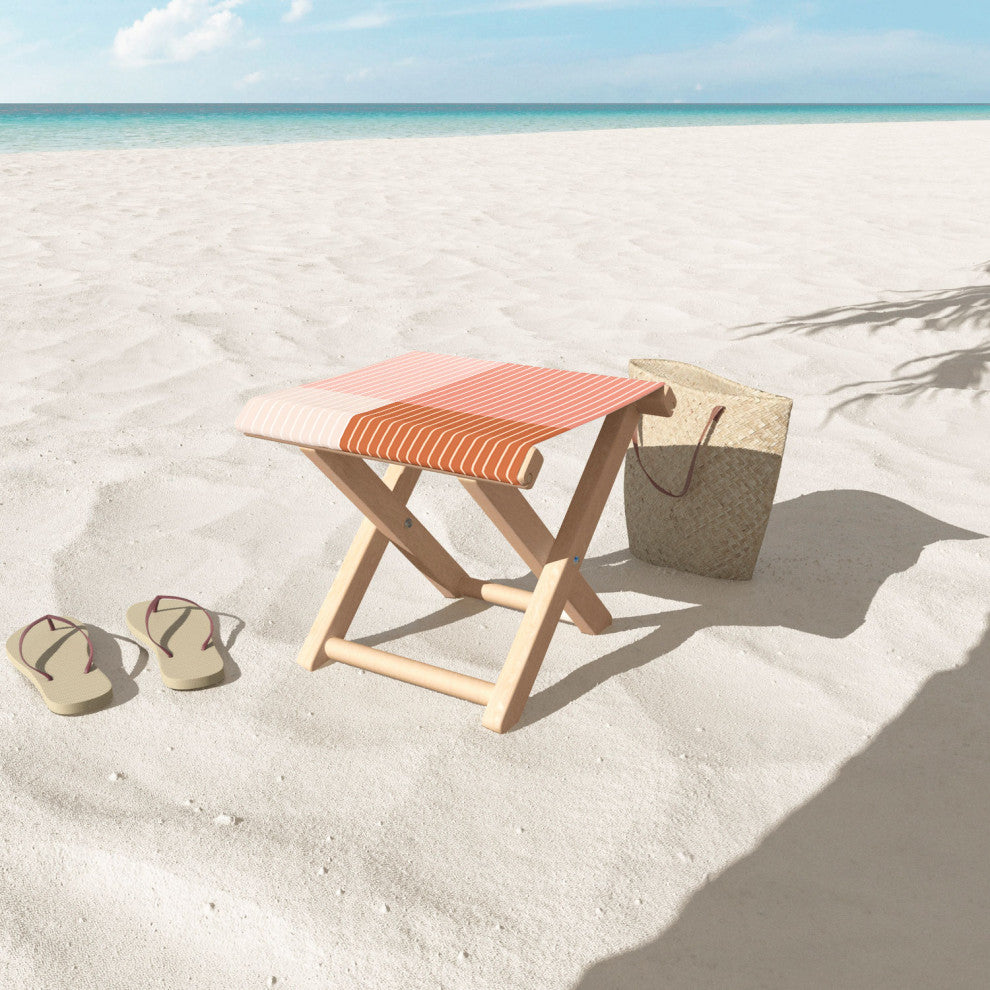 Colour Poems Color Block Line Abstract XVI Folding Stool
