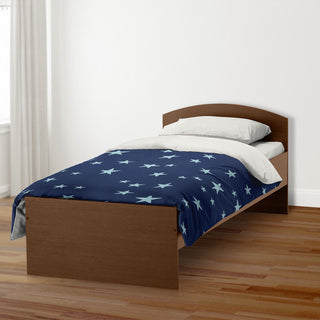 Blue Star Pattern Twin Brushed Poly Duvet Cover