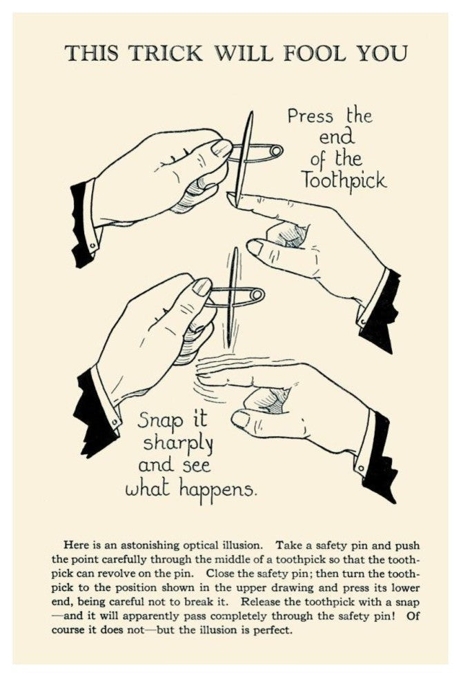 "This Trick Will Fool You" Digital Paper Print by Retromagic, 26"x38"