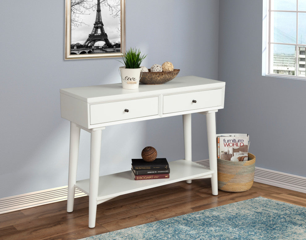 Flynn Console Table, White
