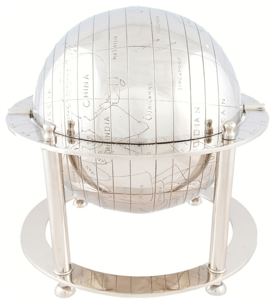 HomeRoots Over the Top View Aluminum Globe