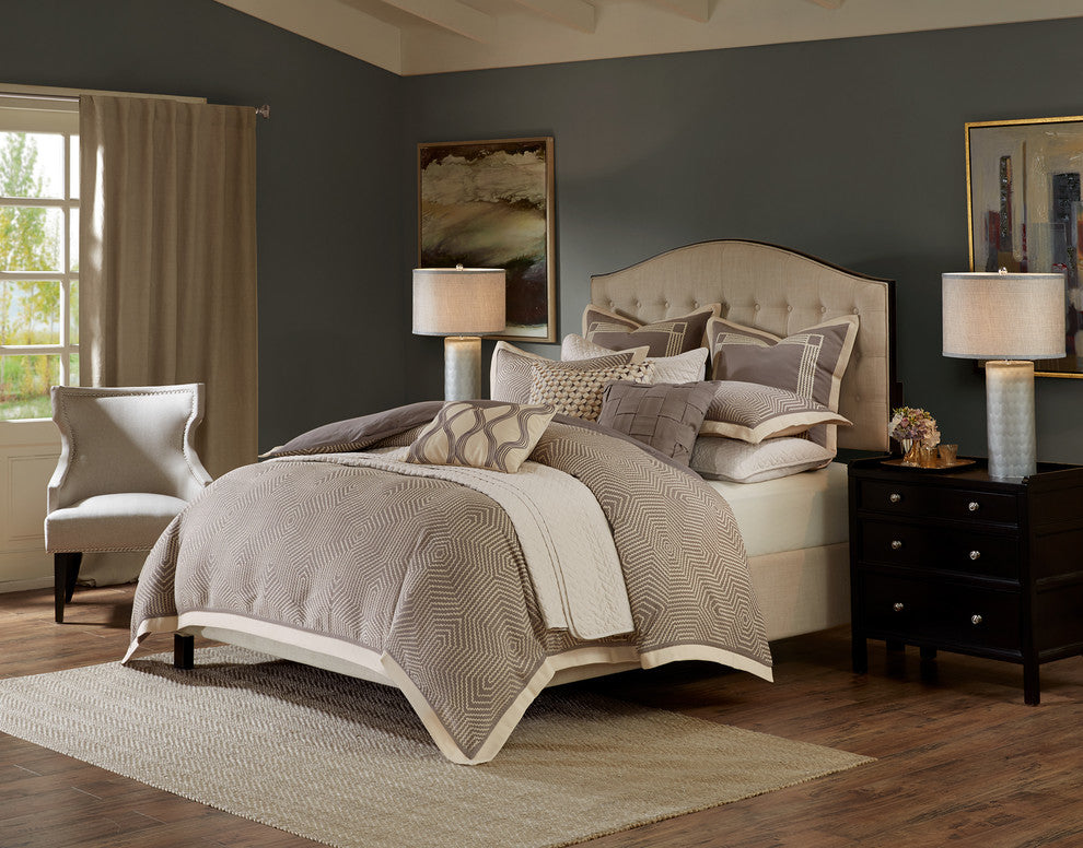 Madison Park Shades of Gray Comforter Set, Queen
