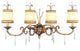 Livex 8814-65 4-Light Vintage Gold Leaf Bath, Hand Painted Vintage Gold Leaf