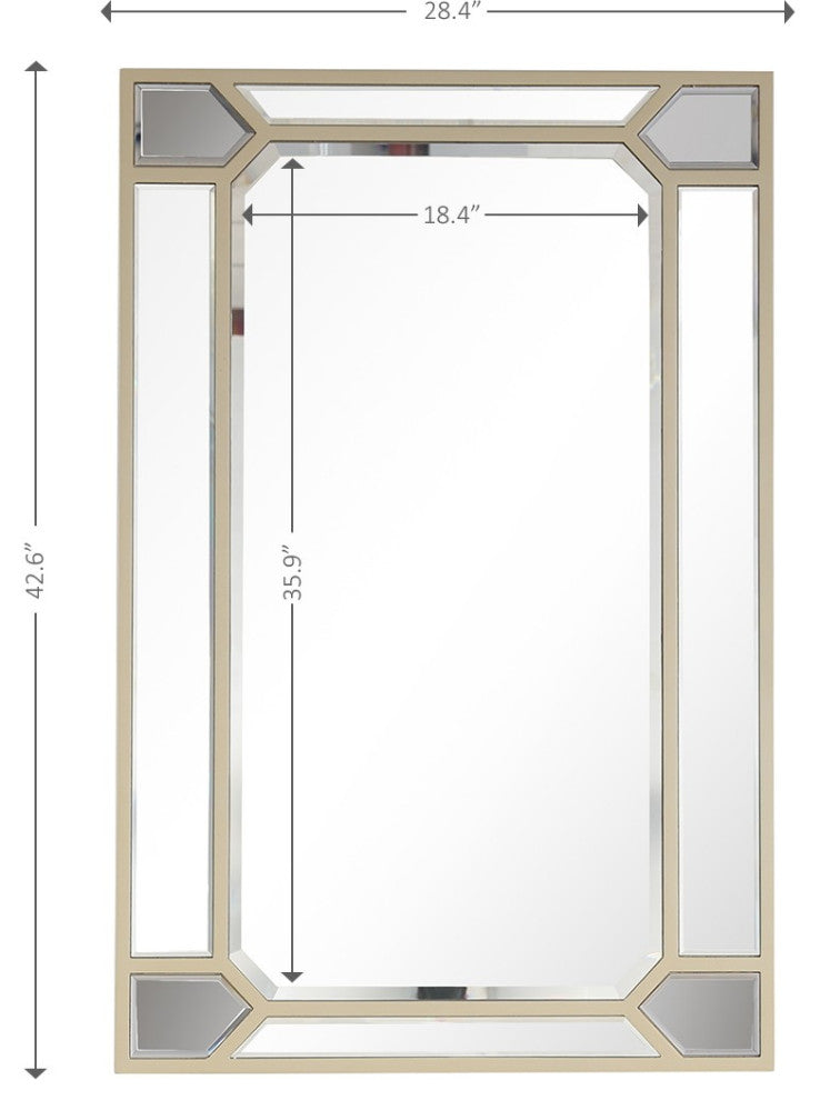 Antiqued Silver Wall Mirror
