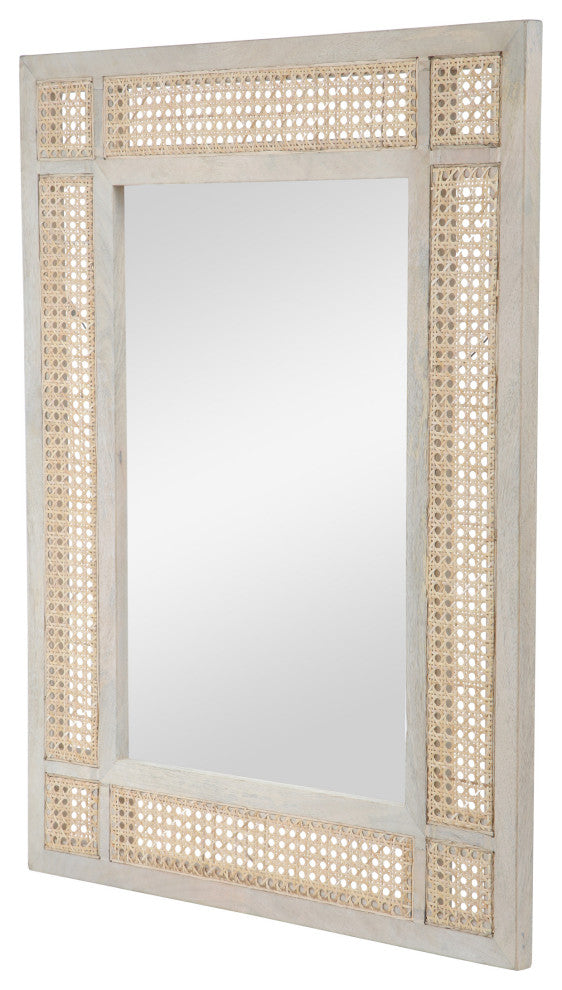 Hazel Boho Mirror With Wicker Caning