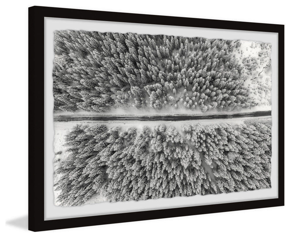 "Road Through the Forest" Framed Painting Print, 12x8